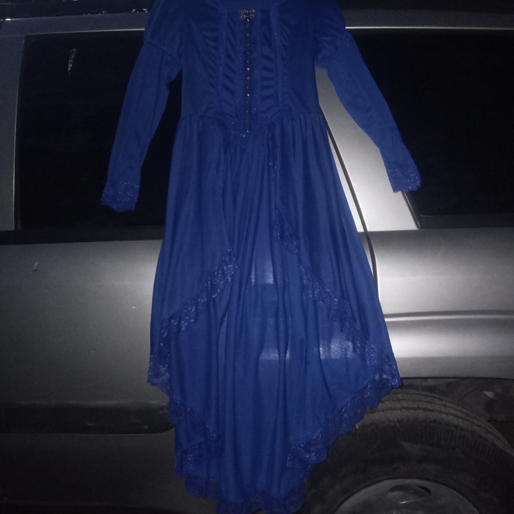 Lacey Blue Renaissance/Victorian style duster - Picture 2 of 7